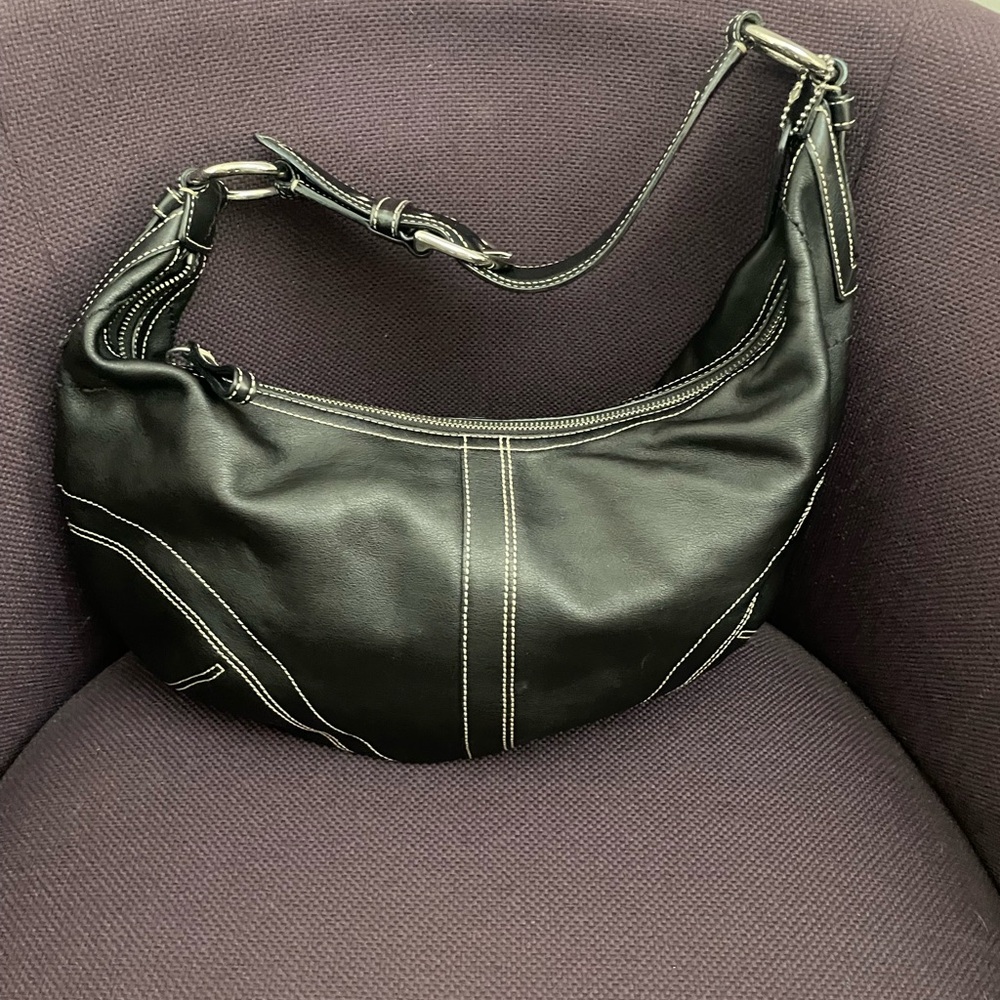 Coach Black Leather Soho hobo